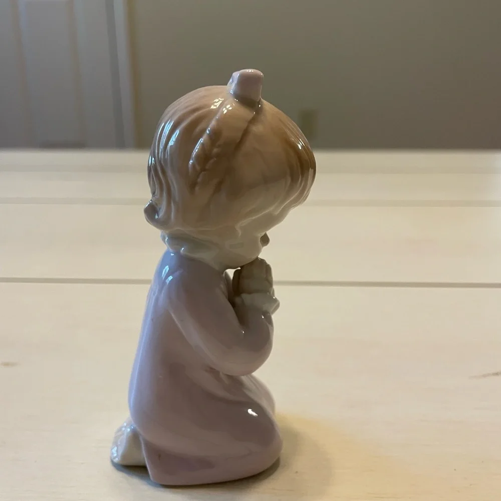 Vintage Porcelain Angel/Girl Figurine Set - With Gold  Accents (set of 3)